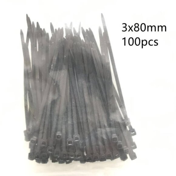 500 Piece Assorted Black Zip Ties - Picture 3 of 6